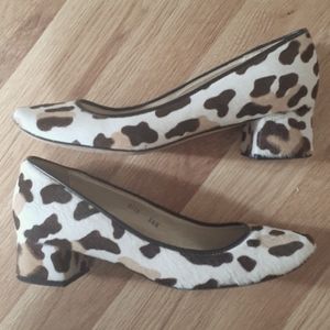Anthropologie Leopard Print Block Heels